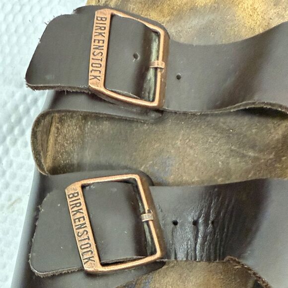Birkenstock Milano Brown Leather Sandals with Buckles Size 11 - Picture 5 of 11